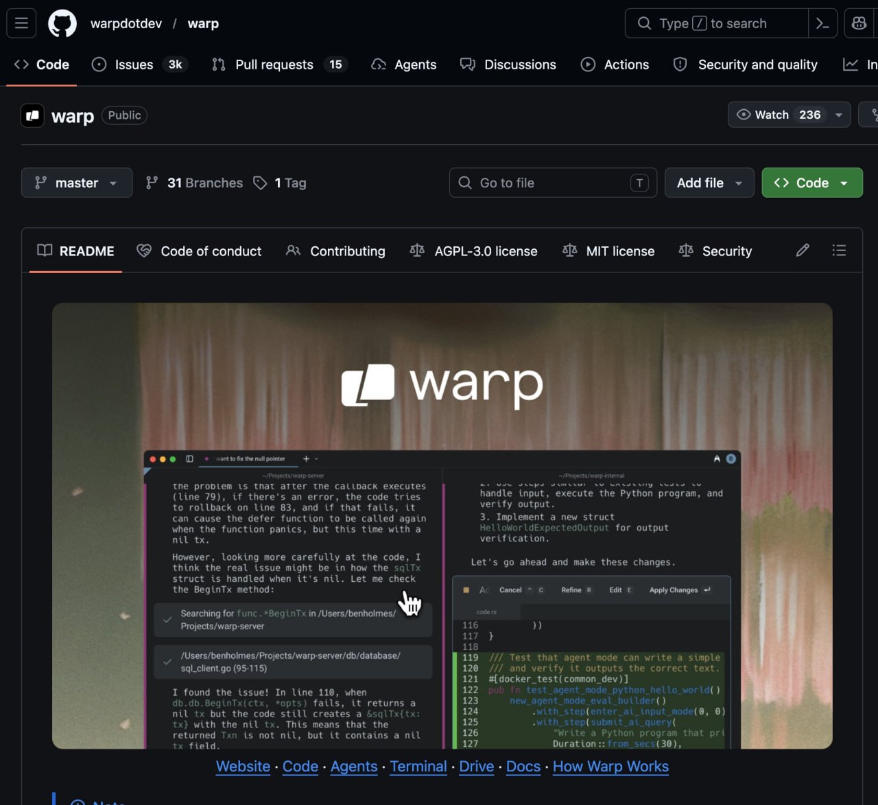 Термінал Warp став опенсорсним: Rust, Windows, macOS і Linux