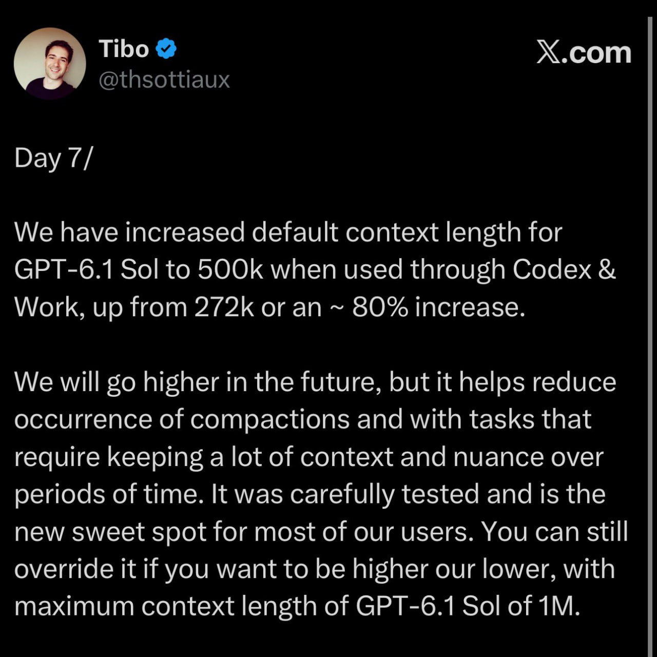 OpenAI expands GPT‑6.1 context window to 500k tokens by default