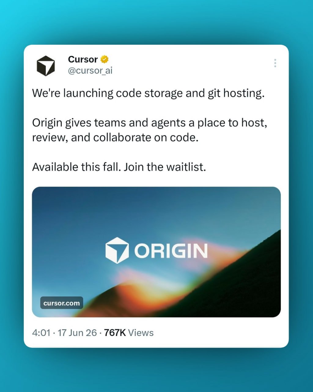 Cursor Origin — «GitHub епохи ШІ-агентів» після угоди зі SpaceX