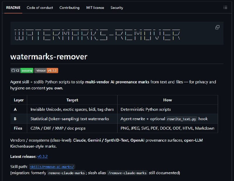Open-Source Tool Removes Hidden Unicode & Metadata from Files